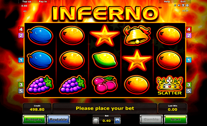 how to add money to inferno slots